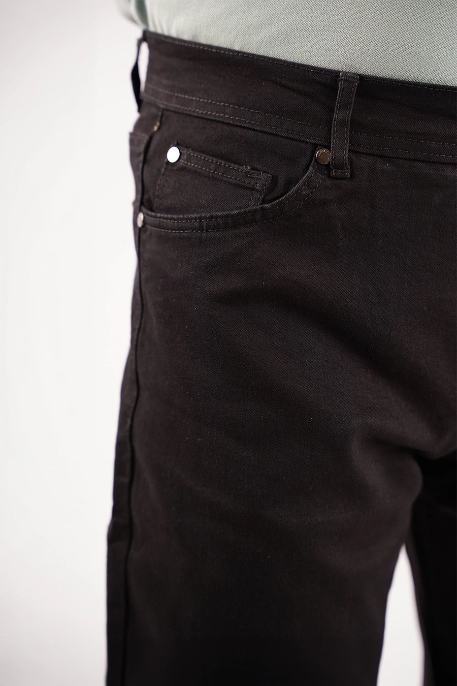 بنطلون جينز كلاسيك مريح - أسود